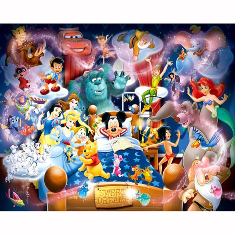 5D DIY Diamond Painting Needlework Cartoon Characters