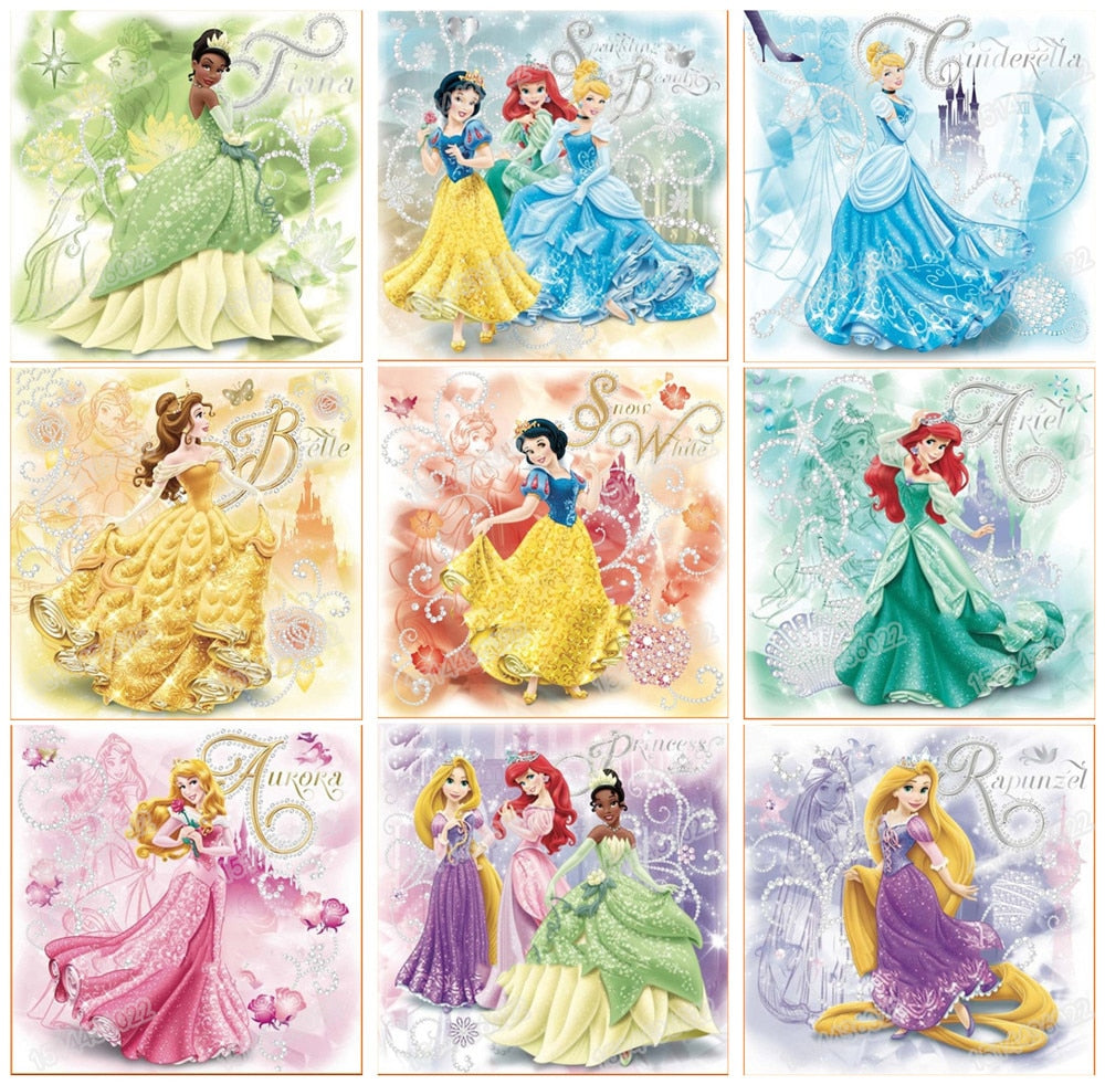 5D Diamond Painting Cartoon Princess Series